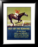 Out of the Running Indrammet giclee-tryk