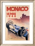 Grand Prix de Monaco 1948 Lámina giclée enmarcada por Georges Mattei Grand Prix de Monaco 1948 Lámina giclée enmarcada por Georges Mattei