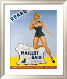 Reard le Premier Maillot de Bain Framed Giclee Print