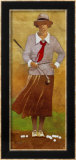 Vintage Woman Golfer Art by Bart Forbes