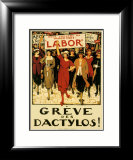 Womens Labor Force, Greve des Dactylos Lámina giclée enmarcada Womens Labor Force, Greve des Dactylos Lámina giclée enmarcada
