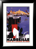 Marseille, porte de l'Afrique du Nord Affiche par Roger Broders
