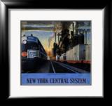 New York Central System, Along the Water Level Route Estampe encadrée par Leslie Ragan
