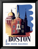 Boston, Massachusetts, New Haven Railroad Estampe encadrée par Ben Nason