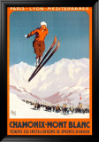 Chamonix: Mont Blanc (patinaje en hielo) Pósters por Alo (Charles-Jean Hallo)
