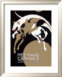 Meehans Leaping Hound Dog Circus Estampe encadrée par Alfonso Iannelli