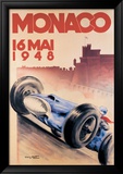 Grand Prix de Monaco 1948 Lámina giclée enmarcada por Georges Mattei Grand Prix de Monaco 1948 Lámina giclée enmarcada por Georges Mattei