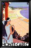 Monte Carlo Framed Giclee Print by Roger Broders