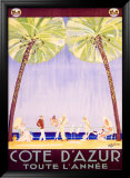 Côte d'Azur Estampe encadrée par Jean-Gabriel Domergue