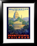 Chemin de fer de Pennsylvanie/Washington Estampe encadrée par Grif Teller