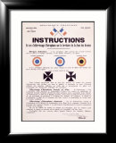 WWI, Aircraft Instruction Lámina giclée enmarcada WWI, Aircraft Instruction Lámina giclée enmarcada