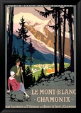 Mt Blanc Chamonix Estampe encadrée par Roger Broders