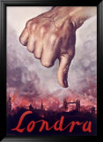 Londra, Italian Fascist Propaganda Oprawiona reprodukcja giclee