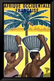 French Occidental Africa Colonies Lámina giclée enmarcada