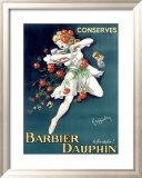 Barbier Dauphin Estampe encadrée par Leonetto Cappiello