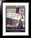Liaison Glasgow - New York Estampe encadrée par Kenneth Shoesmith