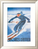 Sports d'Hiver Prints by Georges Arou
