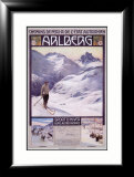 Arlberg Alpine Snow Ski Lámina giclée enmarcada