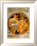 Heidsieck Framed Giclee Print by Alphonse Mucha