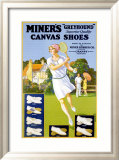 Miner's Canvas Shoes Lámina giclée enmarcada