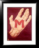 Red M Hand Lámina giclée enmarcada por Frank Mason