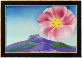 Hollyhock with Pedernal Láminas por Georgia O'Keeffe