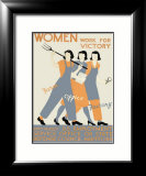 WWII, Womens Victory Homefront Lámina giclée enmarcada WWII, Womens Victory Homefront Lámina giclée enmarcada