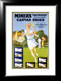 Miner's Canvas Shoes Lámina giclée enmarcada