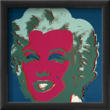 Marilyn, c.1967 (On Peacock Blue, Red Face) Art par Andy Warhol
