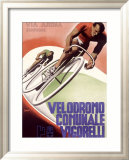 Velodromo Communale Vigorelli Innrammet Giclee-trykk av Gino Boccasile