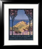 Cote d'Azur Cap Ferrat Estampe encadrée par George Dorival