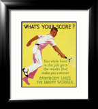 What's Your Score Indrammet giclee-tryk