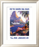 South Sea Isles via Pan Am Estampe encadrée par Paul George Lawler