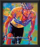 Lance Armstrong,  7 fois champion du Tour de France (sport, cyclisme) Posters par Malcolm Farley