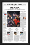 New York Times, Nov. 5, 2008: OBAMA, Racial Barrier Falls in Decisive Victory Framed Giclee Print