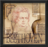 Tribute to Beethoven Poster van Marie Louise Oudkerk