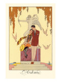 L'Automne Giclée-tryk af George Barbier