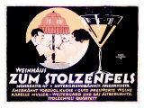 Weinhaus Zum Stolzenfels Restaurant reproduction procédé giclée par Reinhard Hoffmuller