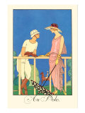 Au Polo Giclée-tryk af George Barbier