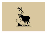 Elk Silhouette VI Reproduction procédé giclée par Vision Studio 