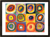 Farbstudie: Quadrate Poster von Wassily Kandinsky
