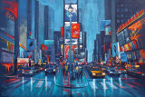 Times Square Blue Poster by Phil Wilson