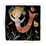 Mermaids Don't Use Combs Giclee Print by Barbara Olsen