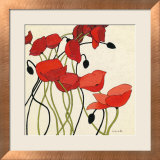 Poppies and Cream I Póster por Shirley Novak
