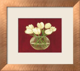 White Tulips in Vase Affiche par Jose Gomez