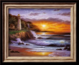 Sunset Lighthouse Posters par Steve Sundram