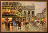 Vintage Parisian Street Scene Poster par Richards 