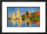 Boating at Argenteuil Framed Giclee Print by Claude Monet