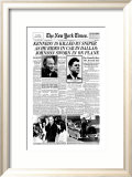 New York Times, November 23, 1963: Kennedy is Killed by Sniper Framed Giclee Print