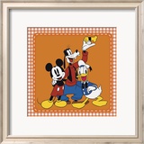 The Classic Gang: Mickey Mouse, Goofy, and Donald Duck Prints